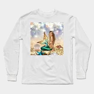 mermaid and Pearl Long Sleeve T-Shirt